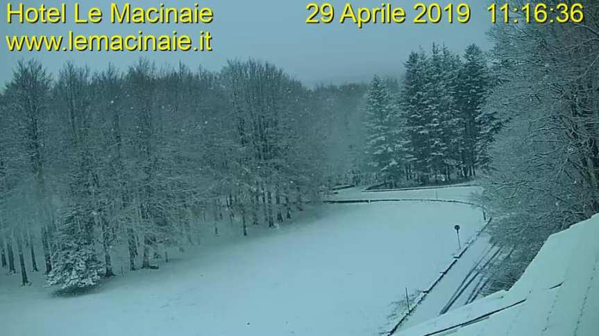 Provincia di Siena: Pazzo aprile, neve&nbsp;sull’Amiata