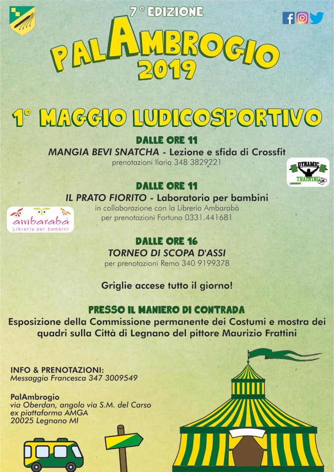 Palio di Legnano, Contrada Sant’Ambrogio: 01/05 “1° Maggio Ludicosportivo” al Palambrogio&nbsp;2019