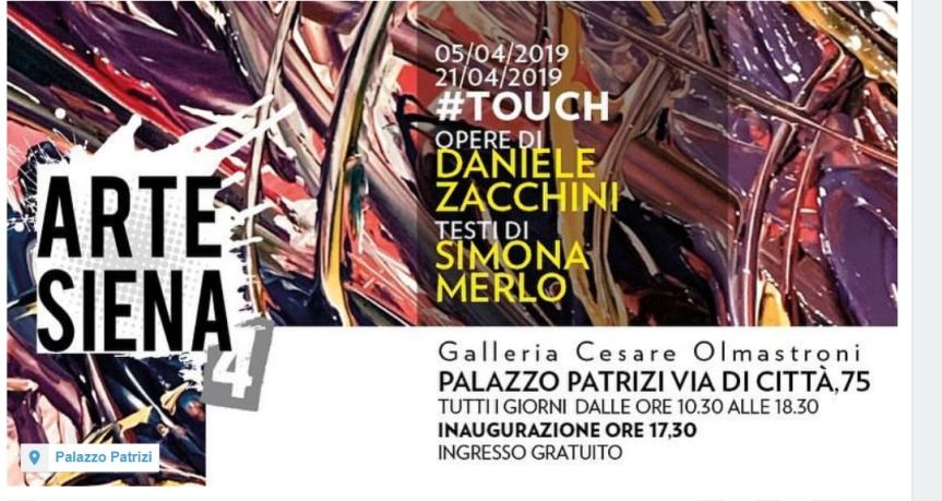 Siena: ArteSiena4 si apre con la mostra #Touch di Daniele Zacchini e Simona&nbsp;Merlo