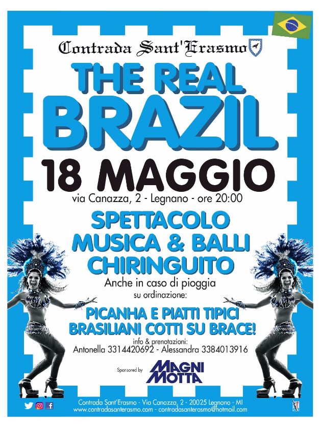 Palio di Legnano, Contrada Sant’Erasmo: 18/05 “The Real&nbsp;Brazil”