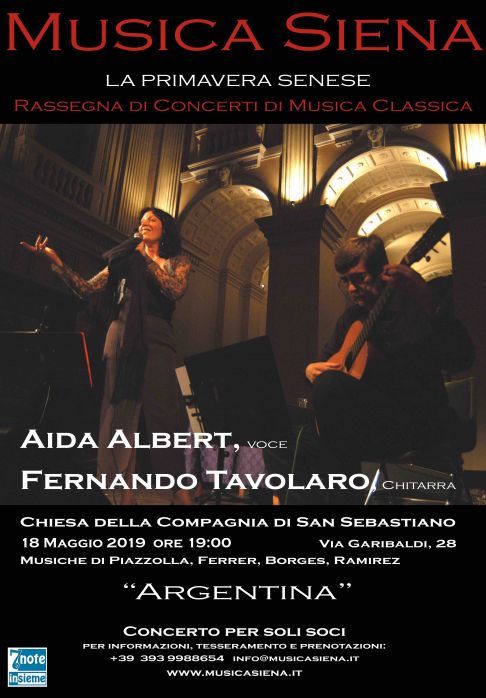 Siena: Aida Albert e Fernando Tavolaro per MusicaSiena&nbsp;2019