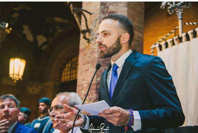 Palio di Siena: Discorso di presentazione del Drappellone per il Palio di Siena del 2 luglio 2019 di Duccio&nbsp;Benocci