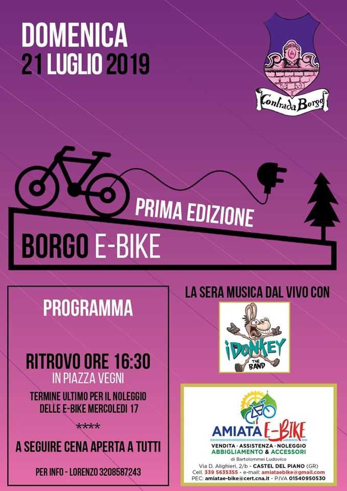 Palio di Castel del Piano, Contrada Borgo:  21/07 BORGO&nbsp;E-BIKE