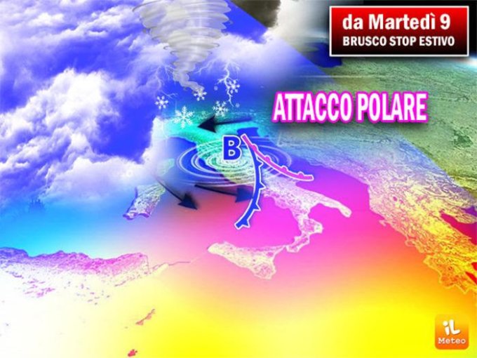 Italia: Meteo: da Martedì 9 Luglio Cambia Tutto! Discesa Fredda, giù di 10°C, tanta Grandine. Ecco&nbsp;Dove