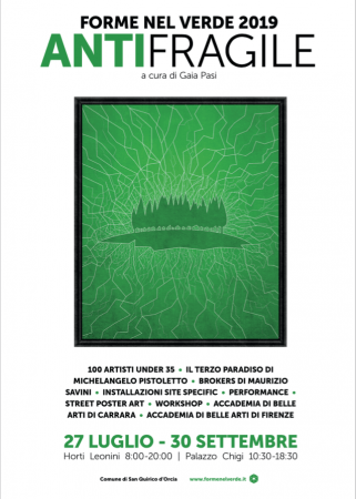 Provincia di Siena: A San Quirico ”Forme nel verde”, con Antifragile le opere di 50 studenti delle Accademie toscane tra gli Horti Leonini e Palazzo&nbsp;Chigi