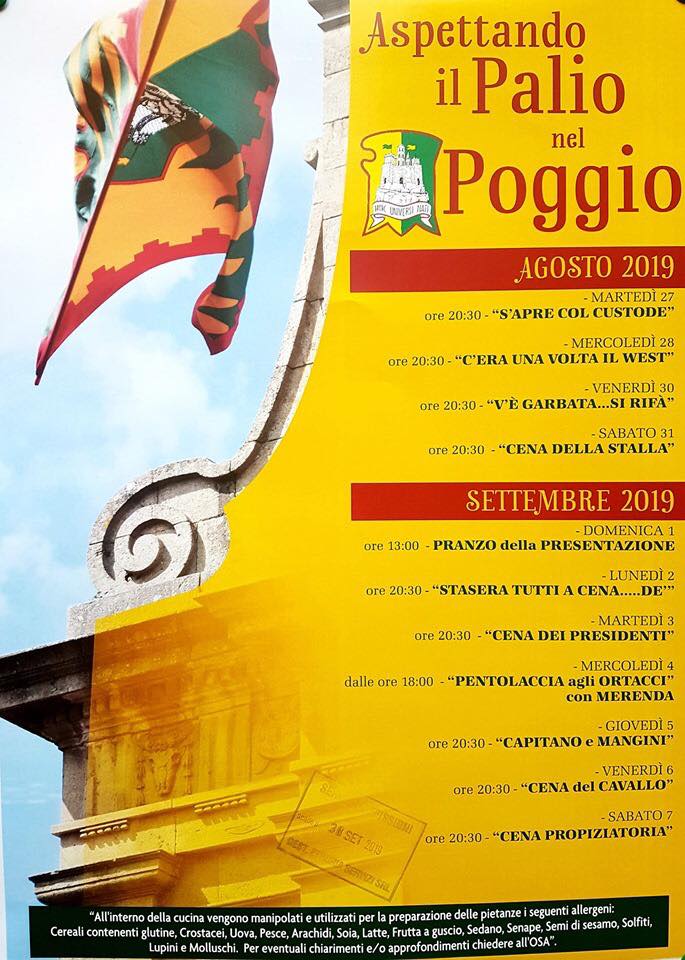 Palio di Castel del Piano, Contrada Poggio: Aspettando il Palio nel Poggio&nbsp;2019