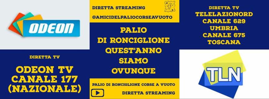 Corse a Vuoto Ronciglione : Il Palio 2019 in diretta tv&nbsp;nazionale