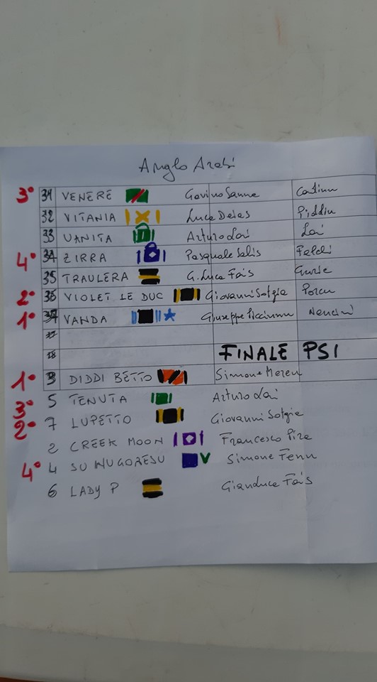 Palii, Orgosolo: Oggi 17/08 Vincono Giuseppe Piccinnu su Vandà per Categoria Arivaas e Simone mereu su Diddi betto per Categoria&nbsp;PSI