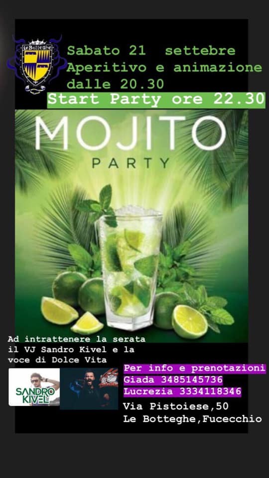 palio di Fucecchio, Contrada Le Botteghe: 21/09 Mojito Party&nbsp;2019