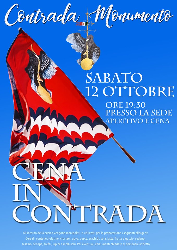 Palio di Castel del Piano, Contrada Monumento: 12/10 Cena in&nbsp;Contrada
