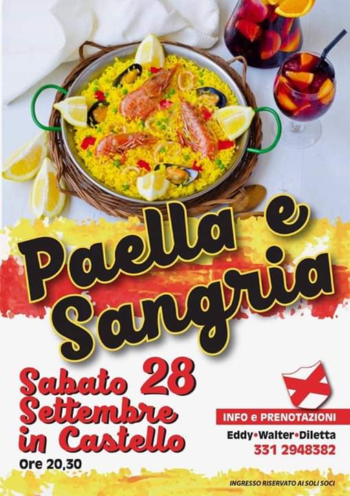 Palio di Buti, Contrada San Rocco: 28/09 Paella e&nbsp;Sangria