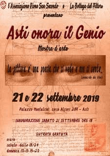 Palio di Asti, Comitato Palio San Secondo: 21-22/09 mostra “Asti onora il&nbsp;Genio”