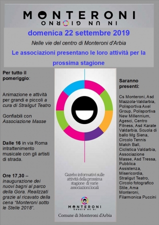 Provincia di Siena: Domani 22/09 Tutta Monteroni e le sue attività si presentano in&nbsp;piazza