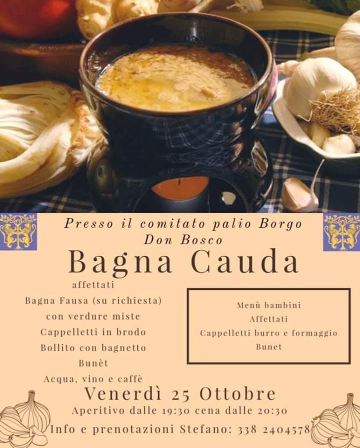 Palio di Asti, Comitato Palio Borgo Don Bosco: 25/10 Bagna Cauda&nbsp;Day