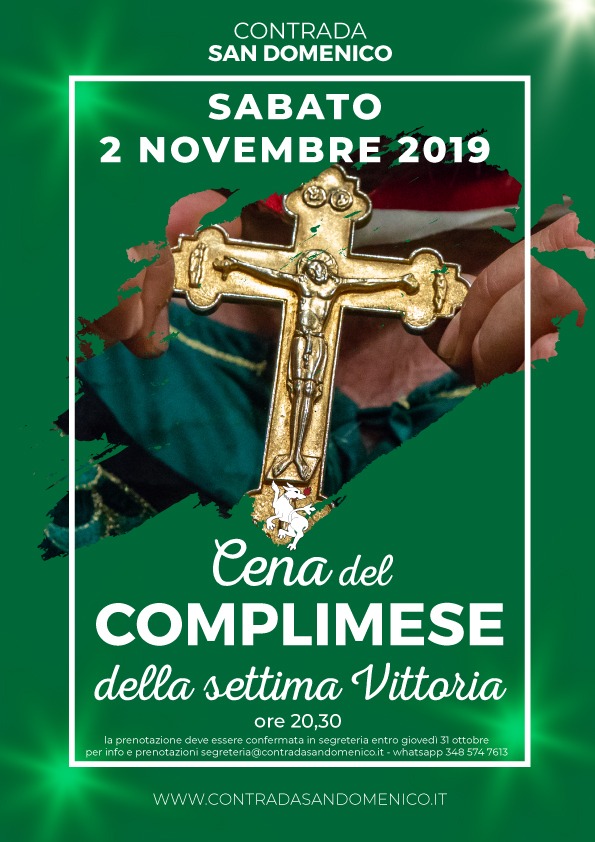 Palio di Legnano, Contrada San Domenico: 02/11 Cena del&nbsp;Complimese