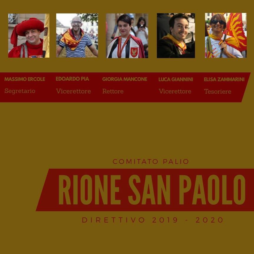 Palio di Asti, Rione San Paolo: Eletto il Direttivo&nbsp;2019-2020