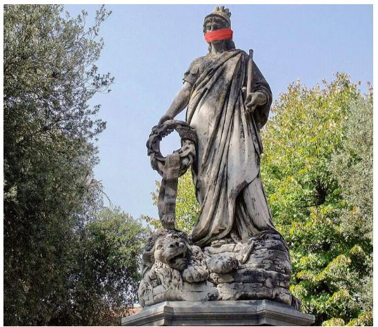 Siena: No alla censura, CasaPound imbavaglia le statue in oltre cento città&nbsp;italiane