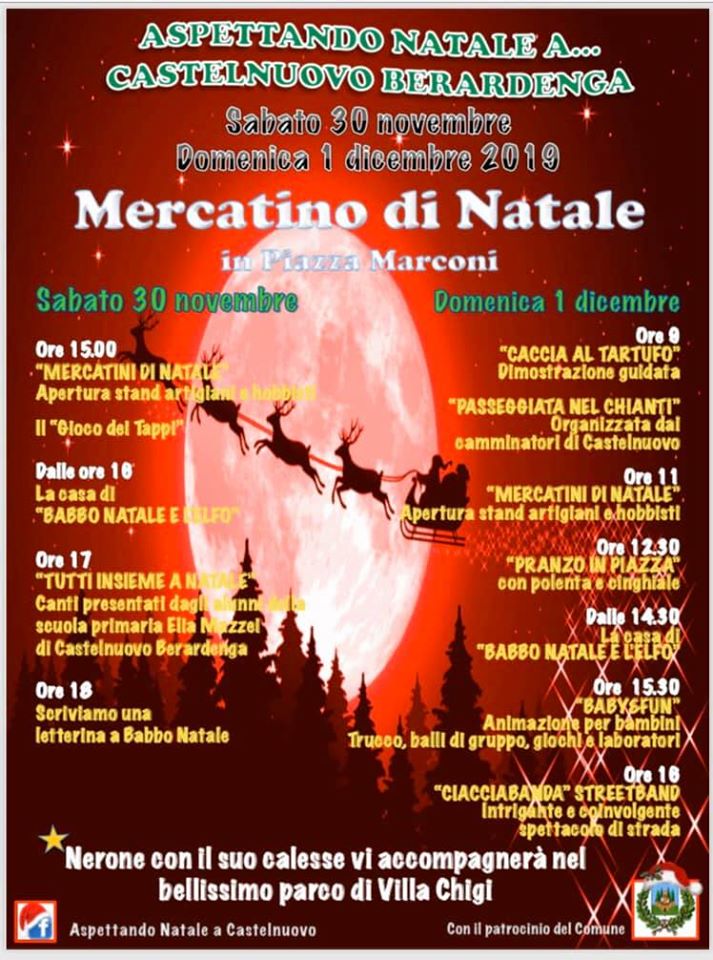 Provincia di Siena, Castelnuovo Berardenga: 30/11-01/12 “Aspettando Natale a Castelnuovo 2019”
