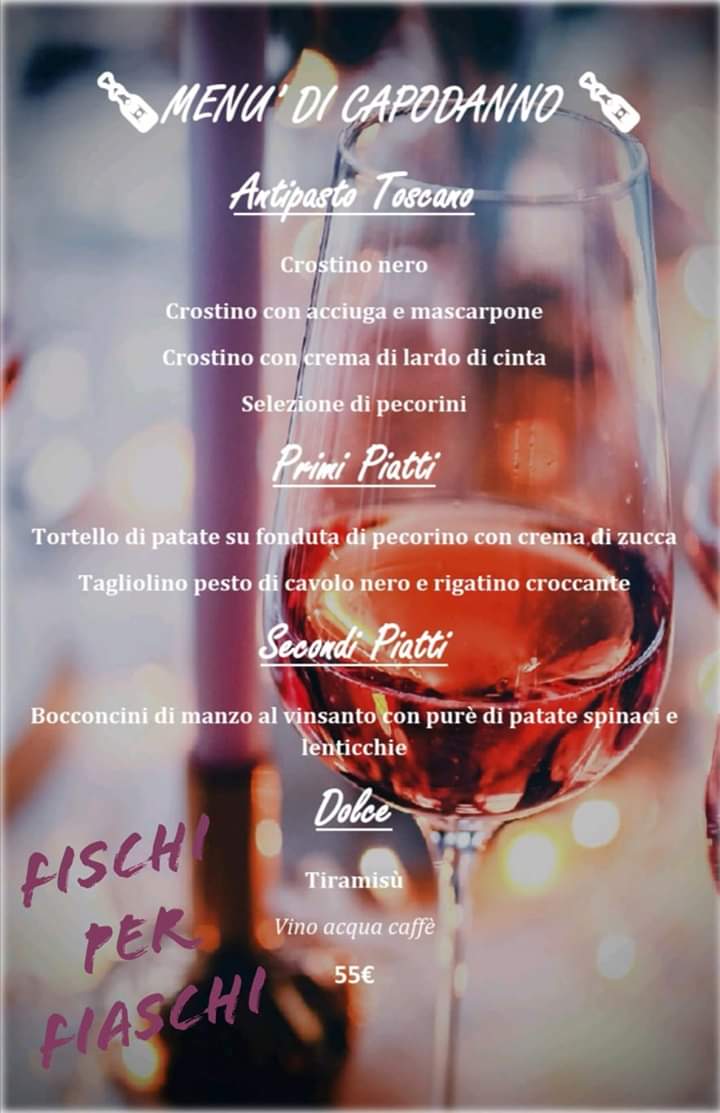Siena, Sponsor, Fischi per Fiaschi: 31/12 Menù Cena Ultimo dell’Anno