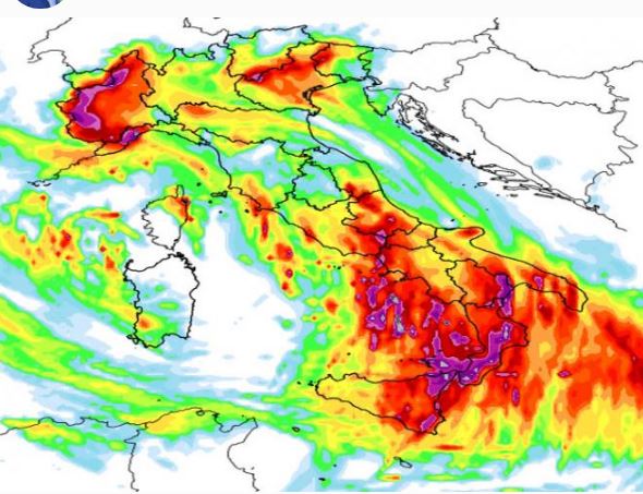 Italia, METEO. CICLONE sull’Italia, MALTEMPO e NUBIFRAGI, ATTENZIONE a Sicilia, Calabria, Campania, Basilicata,&nbsp;Puglia