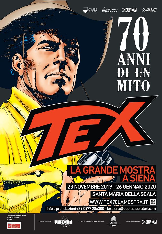 Siena: Dal 23/11 al Santa Maria della Scala Mostra “Tex 70 Anni di un&nbsp;Mito”