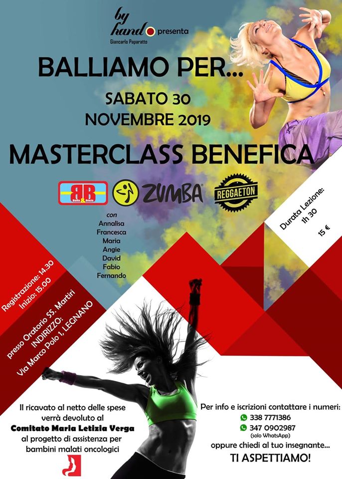 Palio di Legnano, Oratorio delle Castellane: 30/11 “Balliamo per…. master Class Beneficenza”