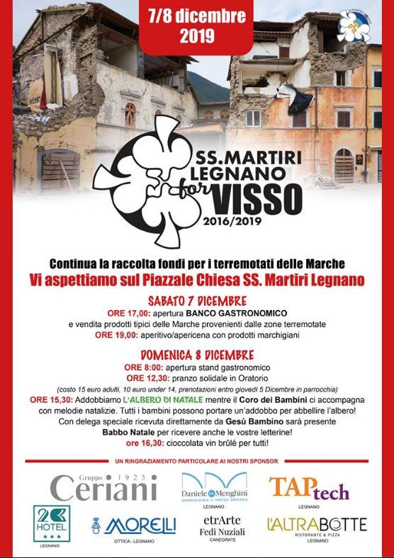 Legnano: 07-08/12 “SS.Martiri di legnano for Visso 2016/2019”