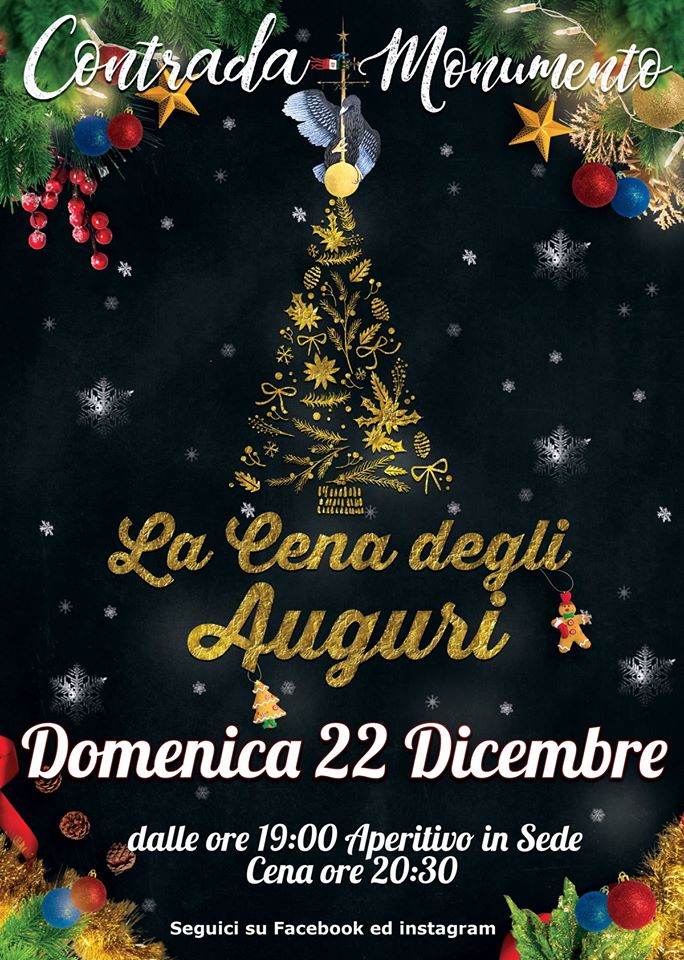 Palio di Castel del Piano, Contrada Monumento: 22/12 Cena degli Auguri&nbsp;2019