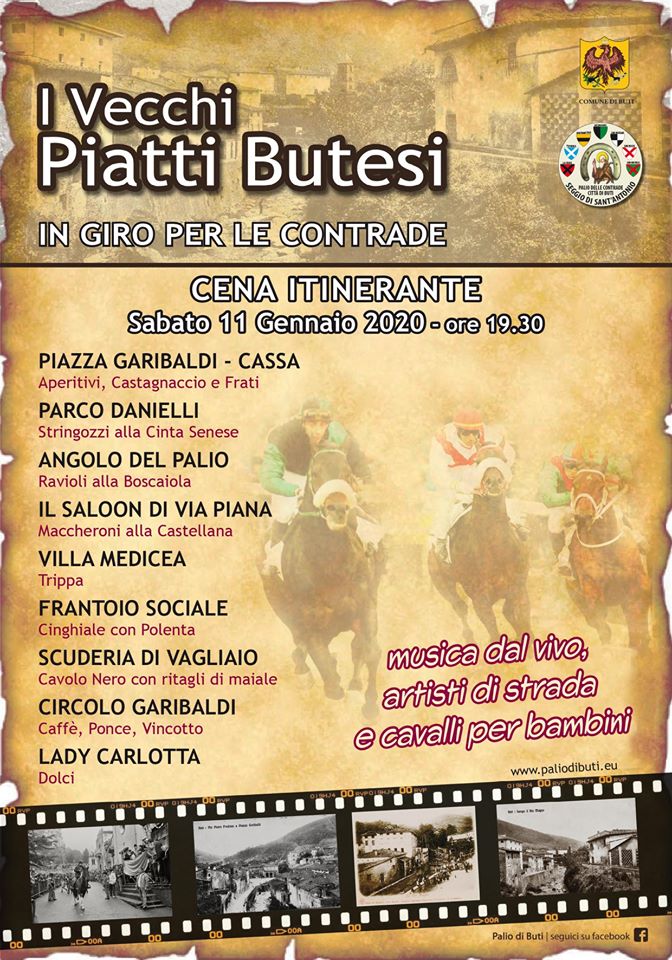 Palio di Buti: 11/01 Cena Itinerante&nbsp;2020