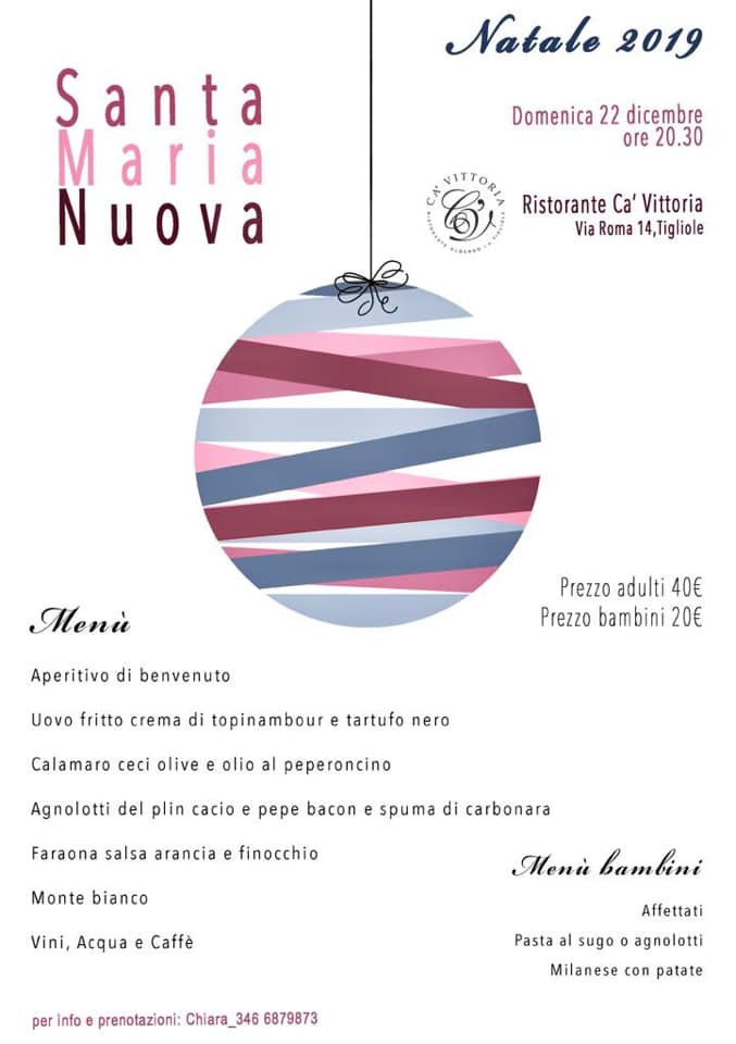 Palio di Asti, Borgo Santa maria Nuova: 22/12 Cena di Natale&nbsp;2019