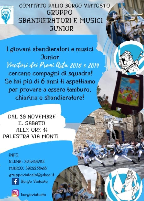 Palio di Asti, Borgo Viatosto: Cercasi Sbandieratori e Musici&nbsp;Junior