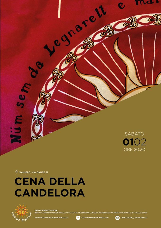 Palio di Legnano, Contrada Legnarello: 01/02 Cena della&nbsp;Candelora