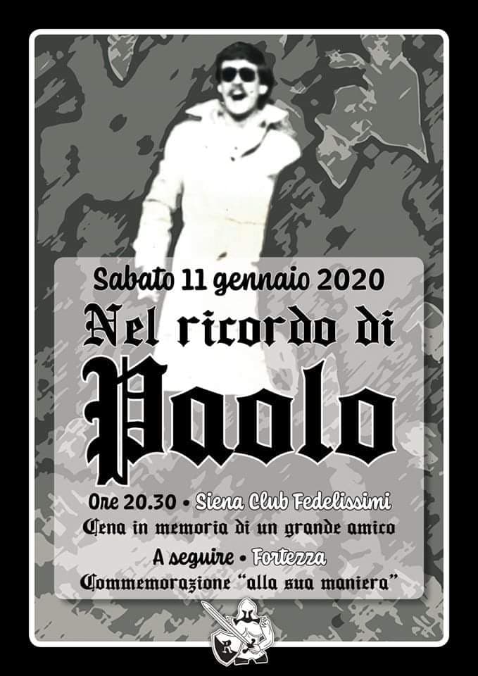 Siena, Siena Club Fedelissimi: Oggi 11/01 Serata nel ricordo di Paolo&nbsp;Castellarin