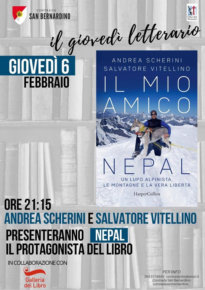 Palio di legnano, Contrada San Bernardino: 06/02 Giovedì Letterario “Il mio amico&nbsp;Nepal”