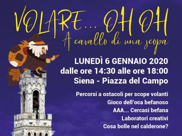Siena: Il 6 gennaio la Befana arriva in piazza del&nbsp;Campo