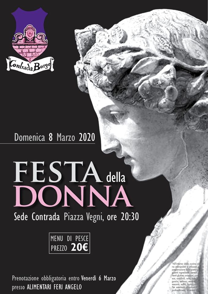 palio di Castel del piano, Contrada Borgo: 08/03 Festa Della&nbsp;Donna