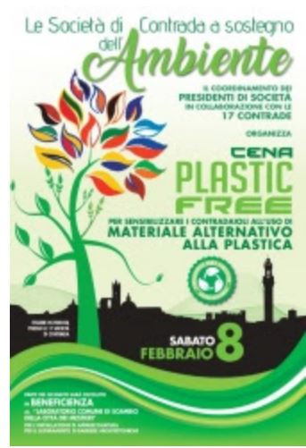 Siena: La città lancia un messaggio verde all’Italia, 17 cene “plastic free” in contemporanea nelle contrade della&nbsp;città