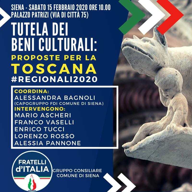 Siena, Fdi: “Tutela dei beni culturali: Proposte per la&nbsp;Toscana”