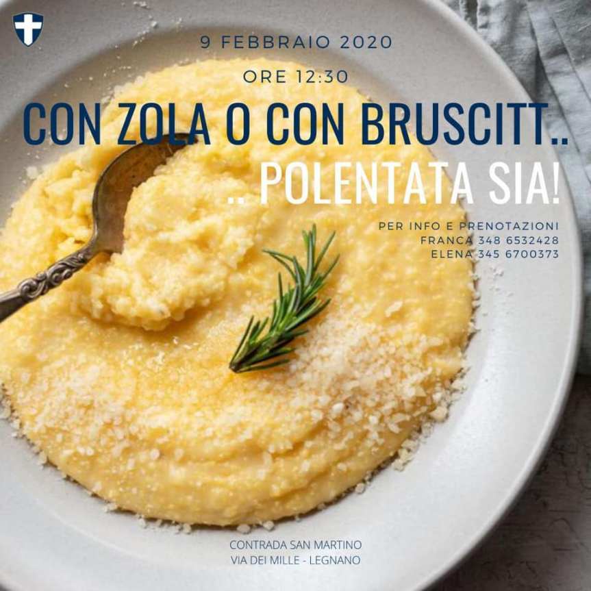 Palio di Legnano, Contrada San Martino: 09/02 “Crema di Zola o Bruscitt, una Polenta in&nbsp;Famiglia”
