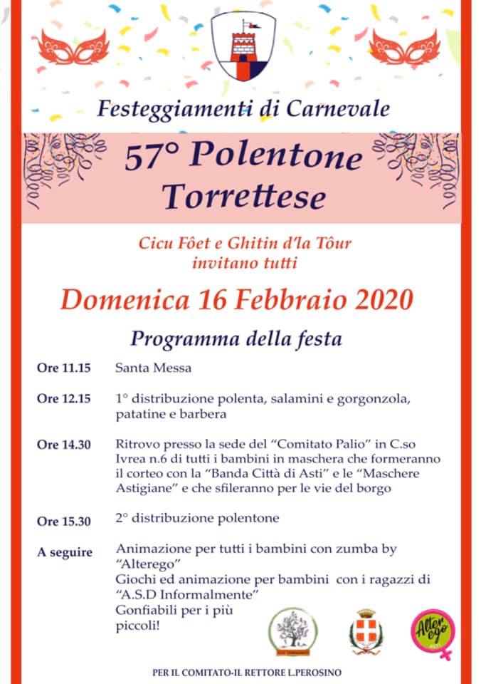 Palio di Asti, Comitato Palio Borgo Torretta: 16/02 57° Tradizionale Polentone&nbsp;Torrettese