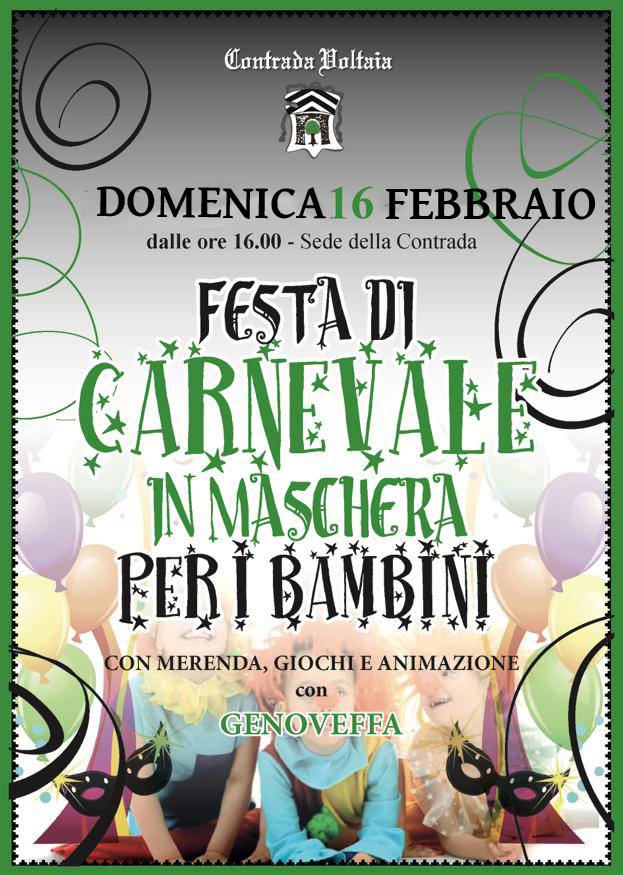Palio di Piancastagnaio, Contrada Voltaia: 16/02 Carnevale dei&nbsp;Bambini