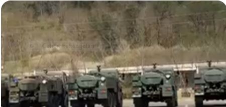 italia: Oggi 26/03 Mezzi per disinfezione dalla Russia arrivati all’autogrill Valdarno&nbsp;dell’A1