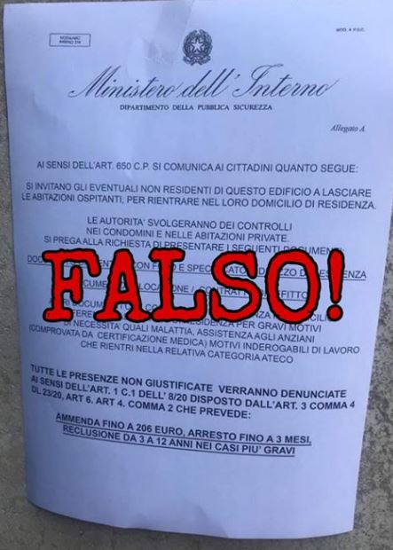 Siena:  🔴#COVIDー19 #FakeNews&nbsp;🛑