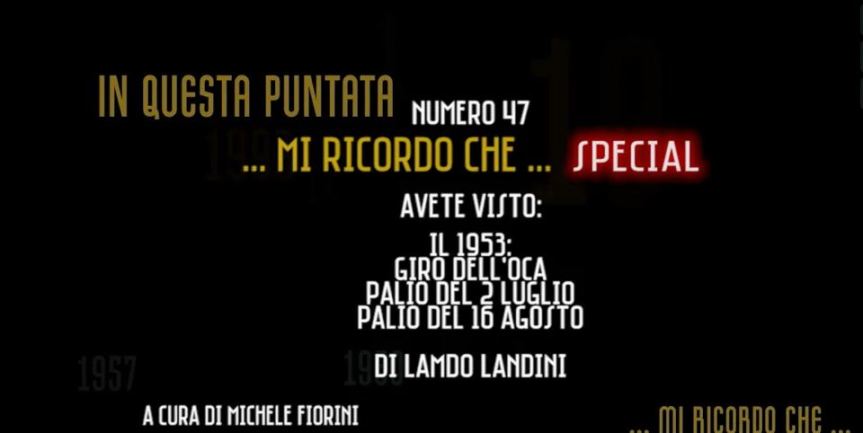 Palio di Siena, Ricordi di Palio di Siena, Ricordi di Palio, “1953: Giro dell’Oca e giorni del Palio del 2 luglio e del 16 agosto” di Lando&nbsp;Landini