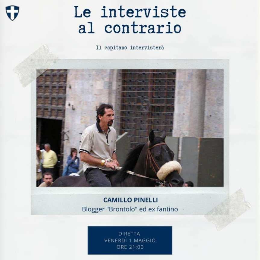 Palio di Legnano, Contrada San Martino: 01/05 ore 21.00 le Interviste al Contrario, il Capitano intervisterà Camillo Pinelli Bloggher “Brontolo”