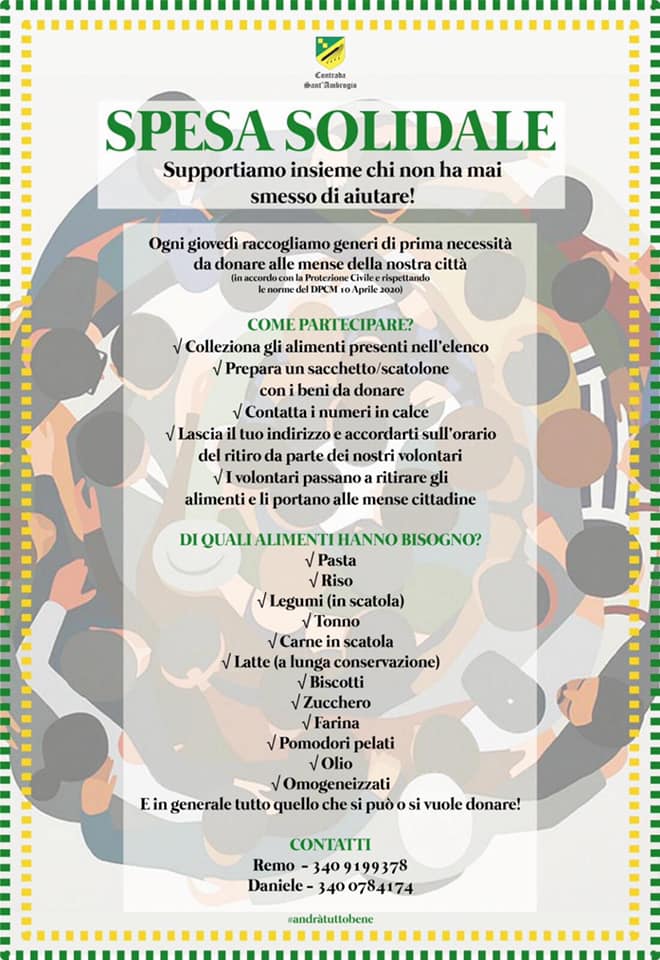 Palio di Legnano, Contrada Sant’Ambrogio: Spesa Solidale, supportiamo insieme chi non ha mai smesso di&nbsp;aiutare