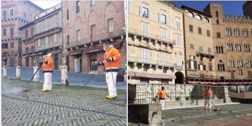 Siena: Oggi 01/04 Prosegue la sanificazione delle&nbsp;strade