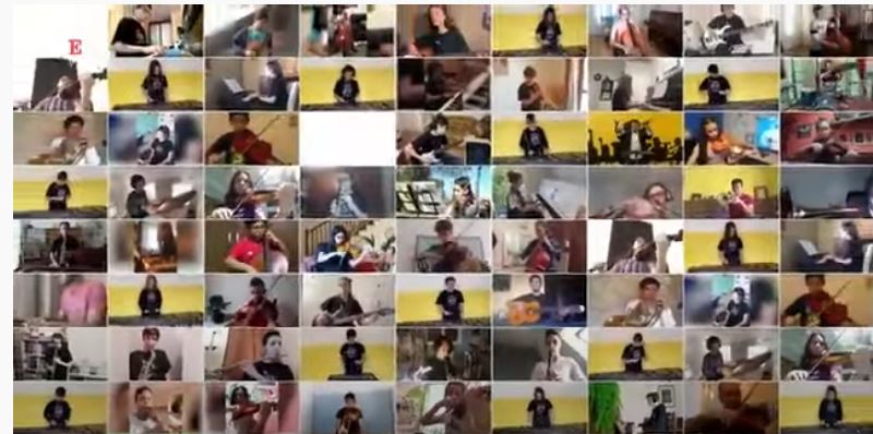 Italia e Ester,  Il travolgente ‘Inno alla gioia’ dei bambini: Unisce 180 piccoli e ragazzi di tutto il&nbsp;mondo