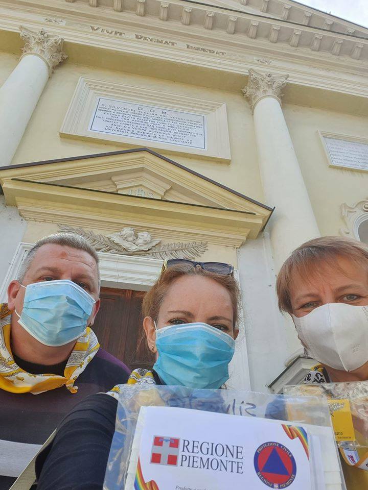 Palio di Asti, Rione San Silvestro: Ieri 02/05 Consegnate nel territorio di competenza del Rione le mascherine della Regione&nbsp;Piemonte