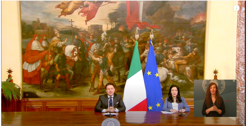 Italia: Conferenza stampa del Presidente Conte e del Ministro&nbsp;Azzolina